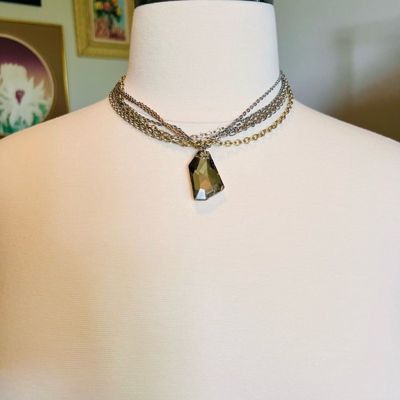 Glass pendant rocker necklace - Picture 4 of 6